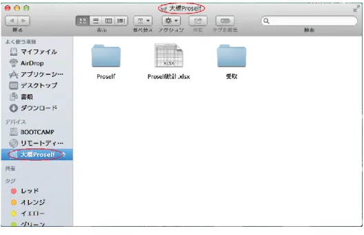 図 16  利用者フォルダ画面  仮想ドライブ上では、次のように通常のローカルディスクと同ようなファイル操作が可能です。  ・ドラッグ&amp;ドロップでファイルのアップロードを行うことができます。  ・アプリケーションで作成したファイルを仮想ドライブに保存することができます。  ・仮想ドライブ上のファイルをダブルクリックすることにより関連するソフトが起動します。  (2)    Web 公開  ファイルを他人に渡すためには、渡したいフィル(フォルダ)を選択して右クリックし、 「Proself ファイル・フ
