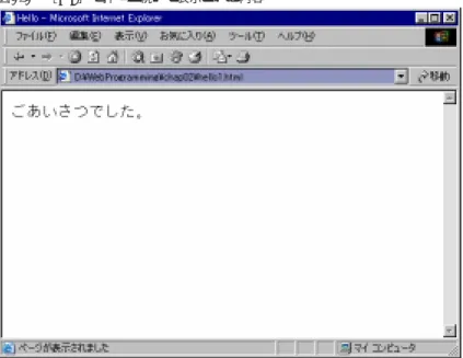図 2-2  ［ OK ］を押すと続いて表示される内容