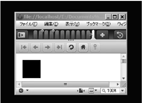 図 1 canvas 要素で描いた矩形