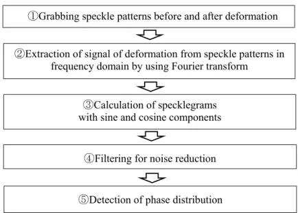 Fig. 7 Flow chart of processing in fringe analysis.