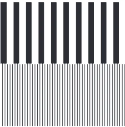 Fig. 2 Two dimensional regular pattern using for the simula- simula-tion of image di›erence detecsimula-tion by the Fourier di›erence  filter.