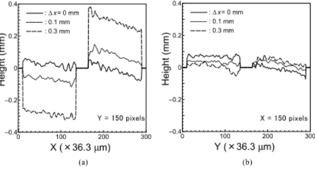 Fig. 3   Surface profile of an inner surface of the pipe.  （ a ） D x ＝