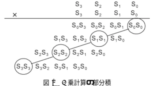 Fig. 1 The partial product of the square calculation.