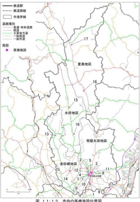 図  - 内 療施設位置図 