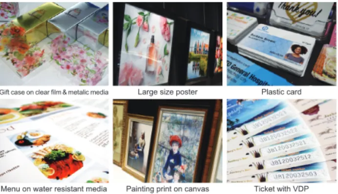 Fig. 2   Example of printings on special substrates. 