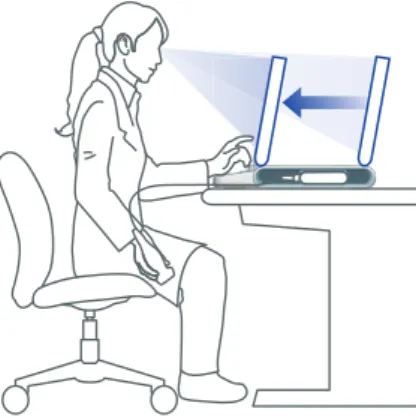 Fig. 3   The SONIMAGE HS1's liquid crystal touchscreen is positioned  close to the operator.