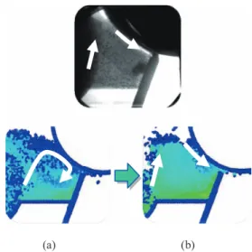 Fig. 8   Comparison of angle of departure between X-ray imaging and  simulation.