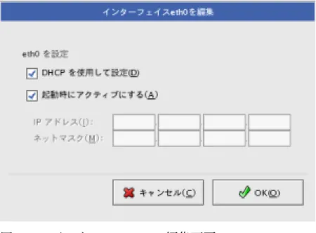 図 3-10  インターフェースの編集画面