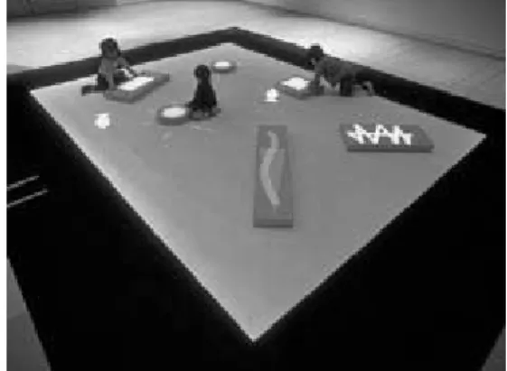 図 7 鑑賞者の視点での “A Play with Small Fish 2000”