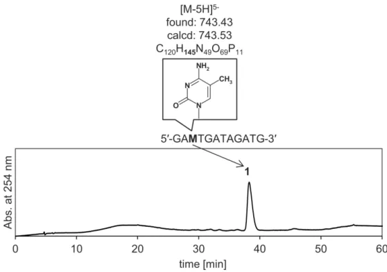 Fig. 2-10  反応前の DNA2 の HPLC 結果