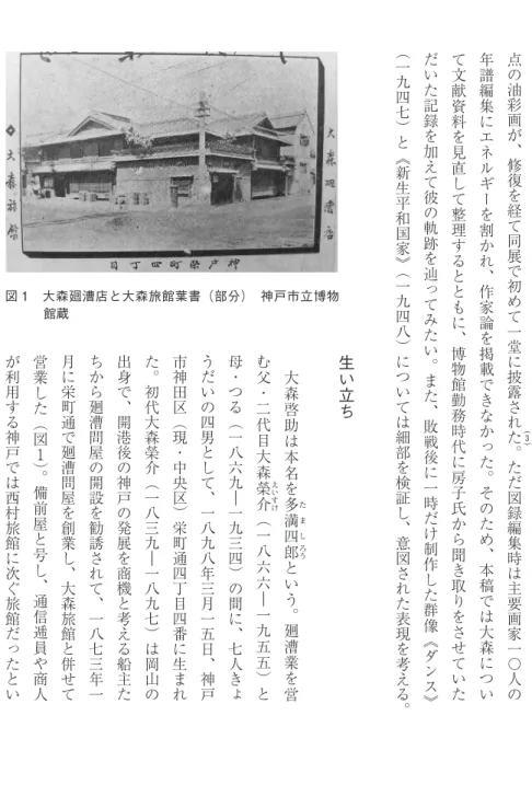 図 1　大森廻漕店と大森旅館葉書（部分）　神戸市立博物 　　　館蔵