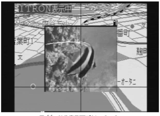 図 10 映像表示アプ リケーション Fig. 10 MPEG4 application.