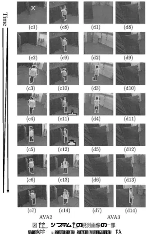 図 10 システム 1 の観測画像の一部 Fig. 10 Partial images of system 1.