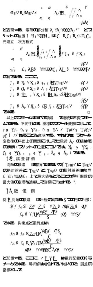 Table 1 Numerical results of F u ( z ), F v ( z ), F c ( z ) and F r ( z ) for the exterior of three disks (Example 1, cond = 4 