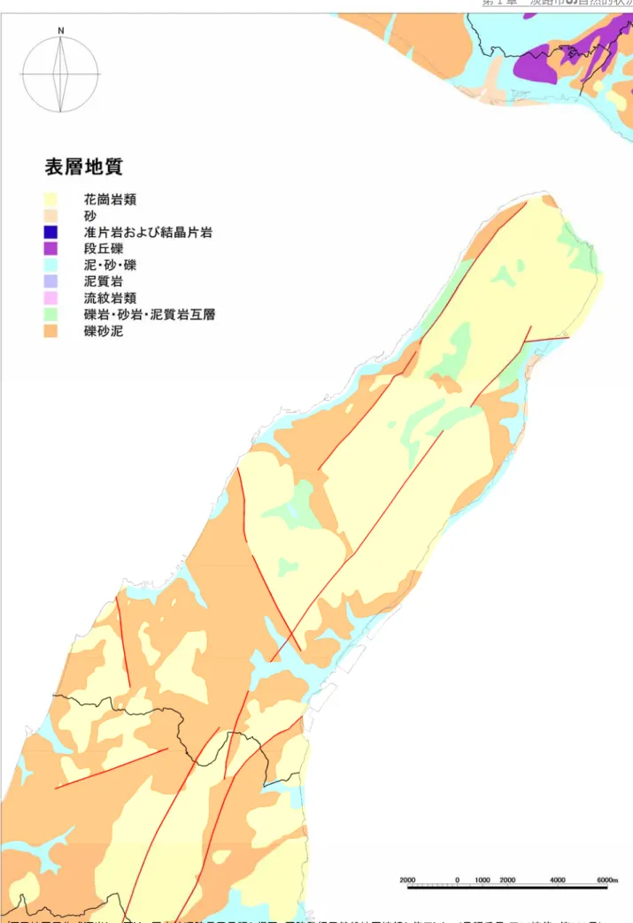 図 1-1-4  淡路市の表層地質図 
