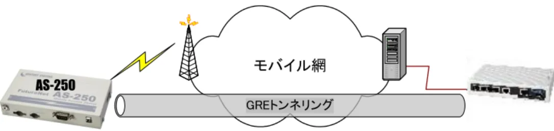 図  3  GRE トンネリングを使う 