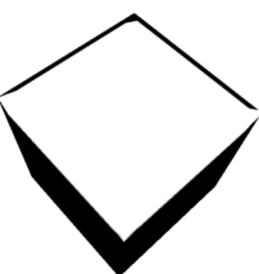 図 2.15: 面の全体が輪郭線となった例 図 2.15 のように面全体が黒くなる状態は，輪郭線とはいえない．また Goodwin ら [28] の手法では，形状に沿って連続した太さ変化を実現しているが，リアルタ イムレンダリングではなくプリレンダリングで時間をかけて計算して行っている ため，この手法をそのままリアルタイムレンダリングで利用することはできない． 一方で， 「大神」のように連続した太さ変化をリアルタイムで行っている事例もあ るが，この手法は輪郭線を無作為に変化する表現であり，対象となる物体の形