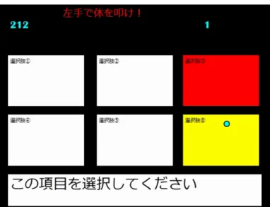 図 2.6: 指示に添って項目を確定する操作システム