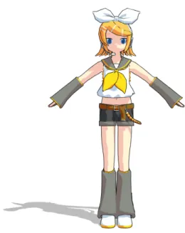 図 3.4: ドット絵の下絵用に出力した鏡音リン act2.pmd