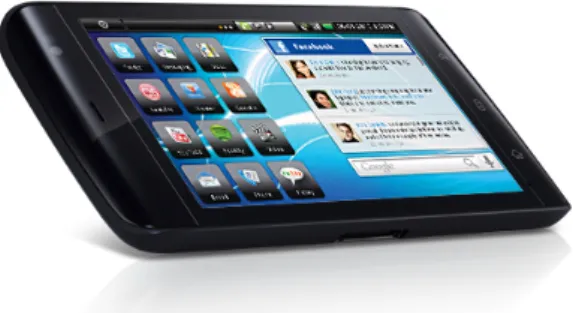 図 3.1: dell streak 001DL 3.2 検証データ 男性 5 名に対して本手法を用いたアプリケーションを利用してながら歩き、な がら走りを対象としてながら走りの状態が取得できるか検証を行った。更にバス、 電車についても男性 1 名のデータを取得した。 3.3 本手法の検証結果 本節では、本手法の実行時の計測回数とながら走り状態の取得回数を示す。本 手法の検証結果は表 3.2 のとおりとなった。 表 3.2: 試行回数 試行回数 取得回数 歩き 7 0 自転車 9 8 バス 3 0 電車 4