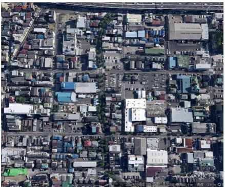 図 4.1: GoogleErath による江戸川区の航空写真 ⃝ c ZENRIN, c ⃝ Google