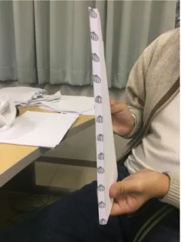 図 3.3 本を曲げない状態での小口絵