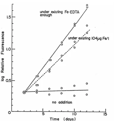 図 66  基本培地へ FeCl 3 ・6H 2 O の形で 104μｇFe/l 添加したときの Chattonella   sp. 