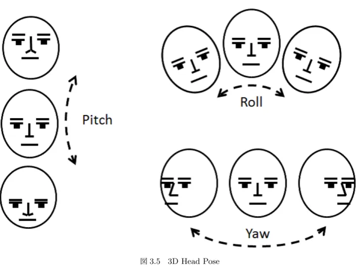 図 3.5 3D Head Pose