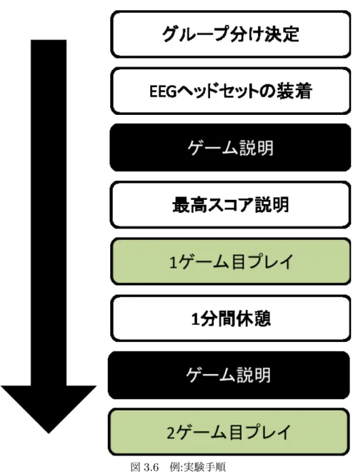 図 3.6 例 : 実験手順