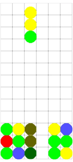 図 4.2 コラムスの実行画面