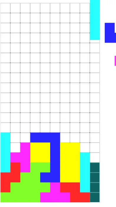 図 4.3 は FPGDL を用いて実装したテトリスの画面である。