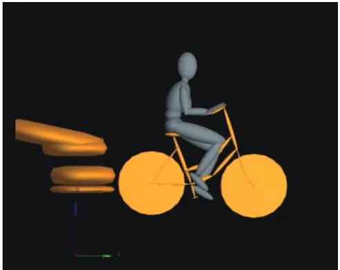 Fig. 2.7 Sample of Simulation environment for the rear end collision scenario 