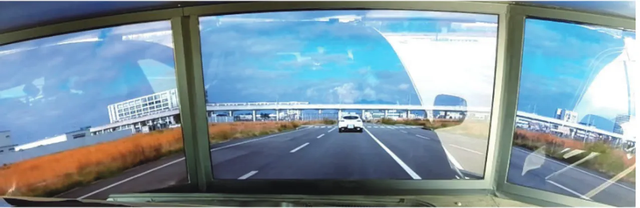 図 12 典型的な交通事故場面時の走行映像（追突条件）