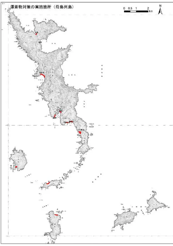 図  回収対策の実施状況（母島列島） 
