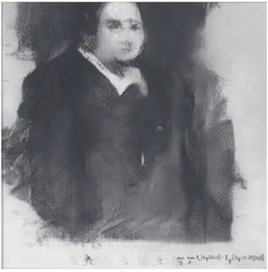 図 1　Portrait of Edmond de Belamy ― 「AI が描いた」肖像画