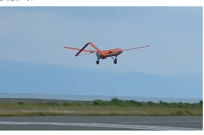 図 1  ヨサファット研地上実証実験用大型無人航空機の初飛行（静岡県富士川滑空場、