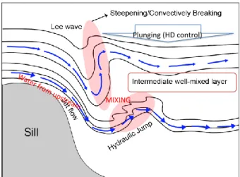 Figure  2.  Schematic  of  the  small-scale  features  resulting  from  the  interaction  between  the  Kuroshio and the I-Lan Ridge (adapted from the  presentation by Dr