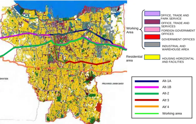 表   3.1-2 East-West Corridor Alternatives の総合評価