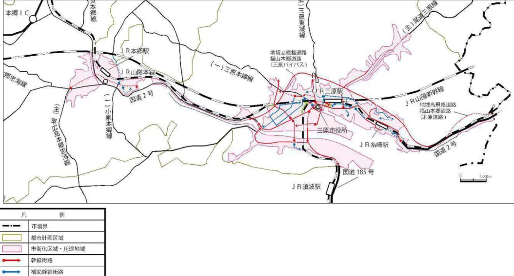 図  市街地道路網整備方針図