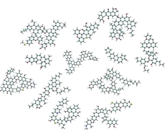 Fig.  2●  Twelve Individual Components of the Kerogen Molecular  Model Shown in Fig.  1(b)