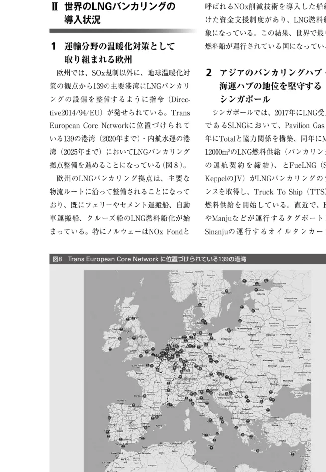 図 8 　 Trans European Core Network  に位置づけられている 139 の港湾