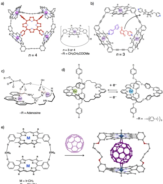 Figure  1–6.  Representative  examples  of  metallo-macrocycles  which  have  coordinatively  labile  sites  of  metal  ions  on  their  frameworks