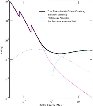 Figure 2.9: Photon interaction in LXe as a function of photon energy [58].