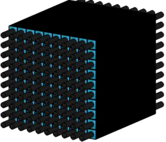 Figure 3.2: The concept design of the PANDA anti-neutrino detector. The approximate total target size is 1 m 3 .