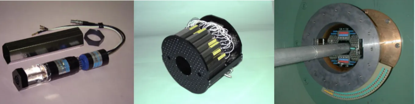 Figure 3.4: (Left)An element of the BBC composed of a mesh-dynode photomultiplier with a quartz radiator
