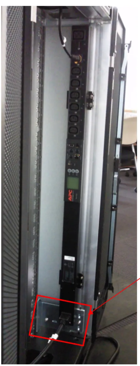 図 16. AP8958(Switched Rack Mount PDU)取付け写真