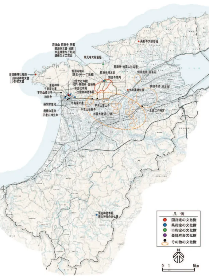 図 3-4  「神々と仏が坐す祈りの場」における主な構成要素(歴史文化) 
