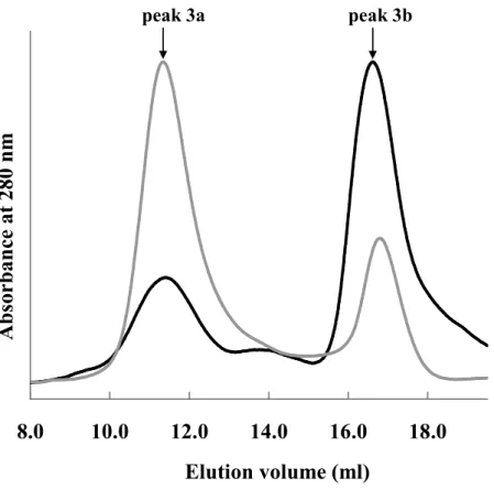 Fig. 9    Size exclusion chromatogram of peak 3 of reassembled Venus. 