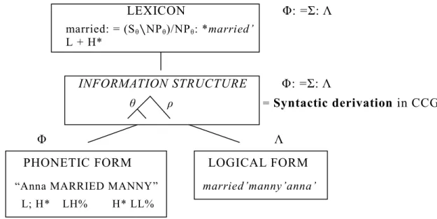 Figure 2.1. Architecture of CCG (Steedman 2000b: 126) 