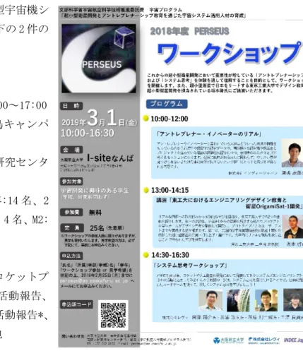 図 1.3  PERSEUS ワークショップ  チラシ 